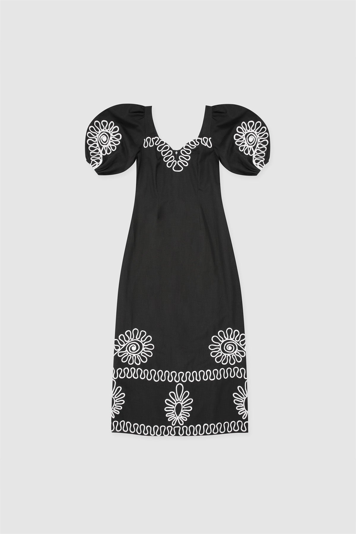 Carmensita besticktes Midikleid - Noir