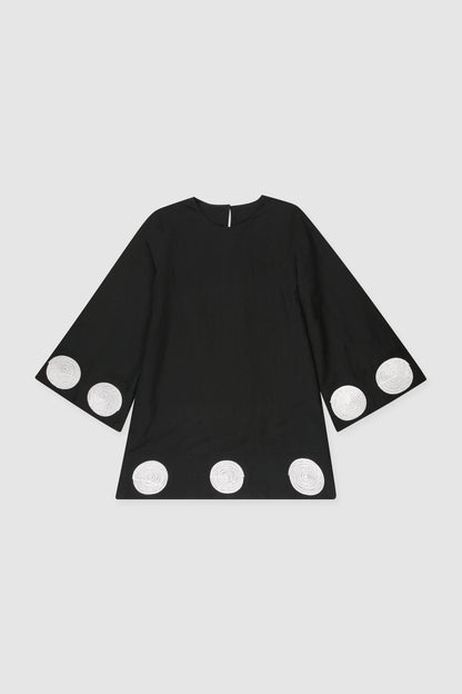 Filipa besticktes Minikleid – Noir