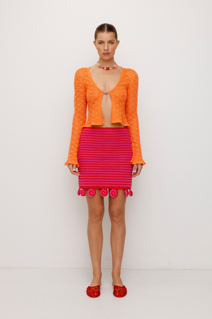 Amara Strickjacke - Koralle