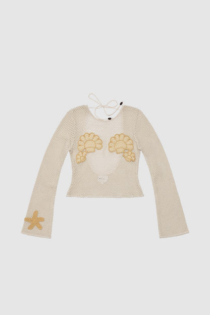 Enza Langarmshirt - Creme