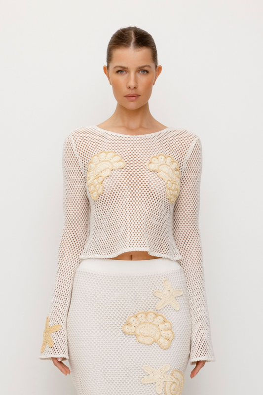 Enza Langarmshirt - Creme