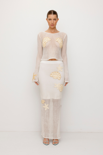 Enza Langarmshirt - Creme