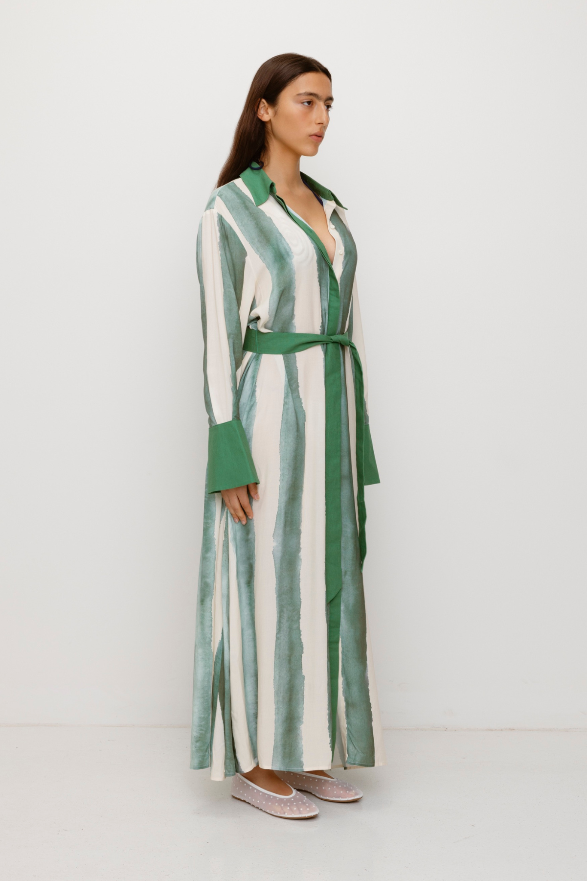 Lua Cover Up – Salbeigrün gestreift