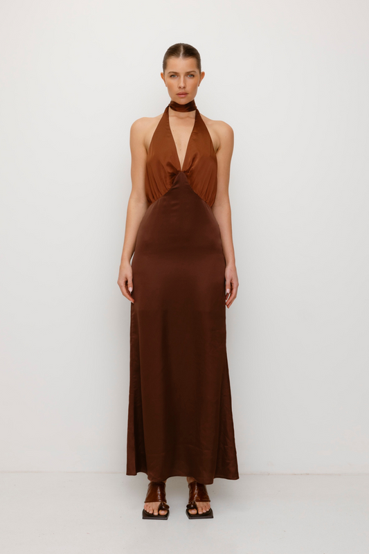 Oahu Slip-Kleid - Schokolade