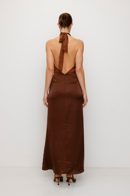 Oahu Slip-Kleid - Schokolade