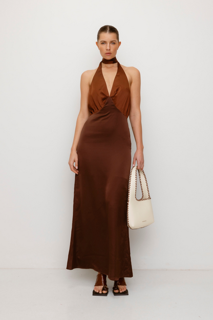 Oahu Slip-Kleid - Schokolade