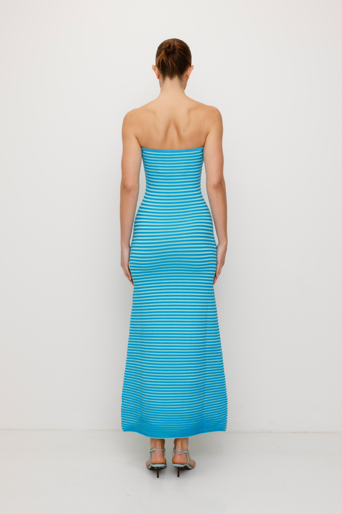 Sunmor Strick-Maxikleid - Aqua