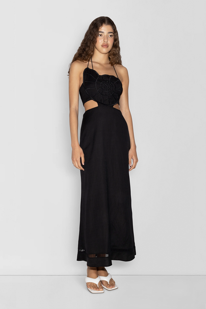 Cara Shell Maxikleid - Noir
