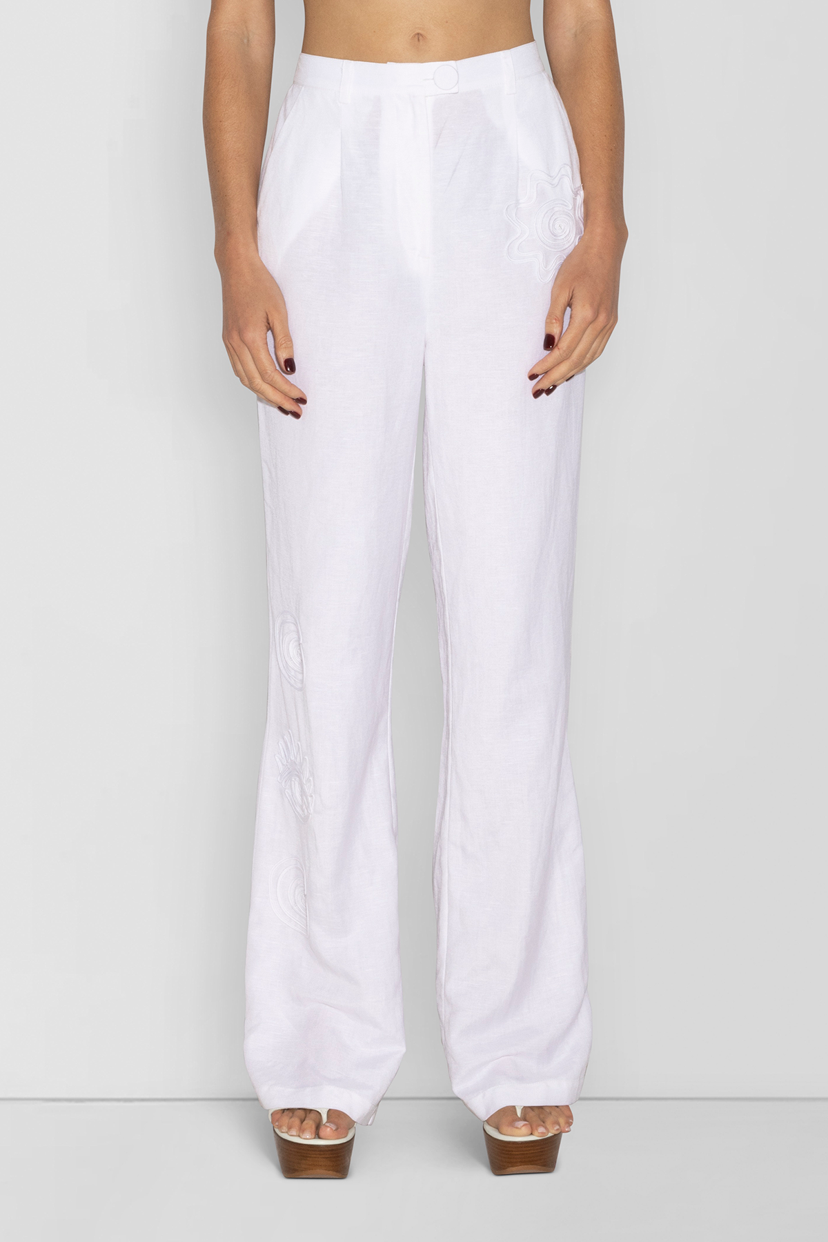 Cara Hose mit weitem Bein - Elfenbein
