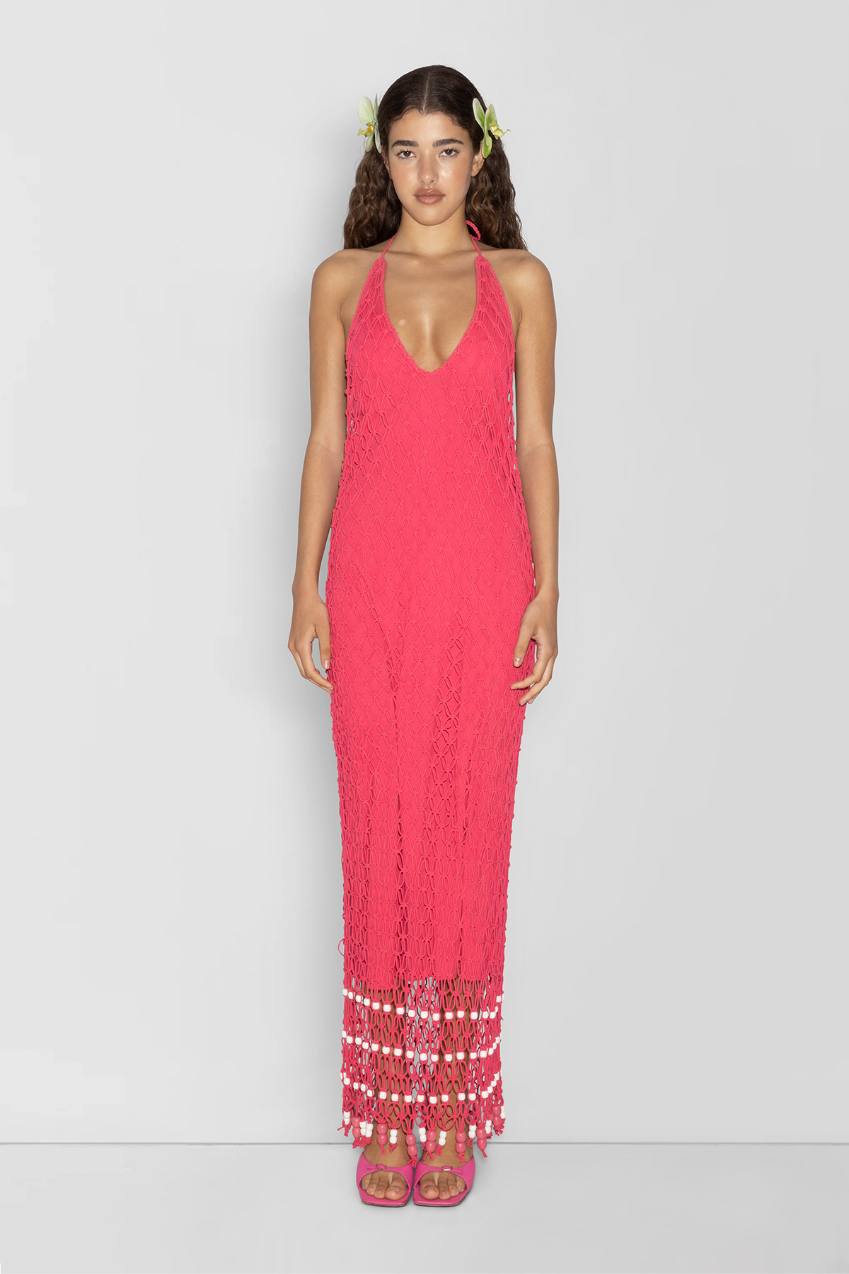 Reis Makramee-Maxikleid - Candy