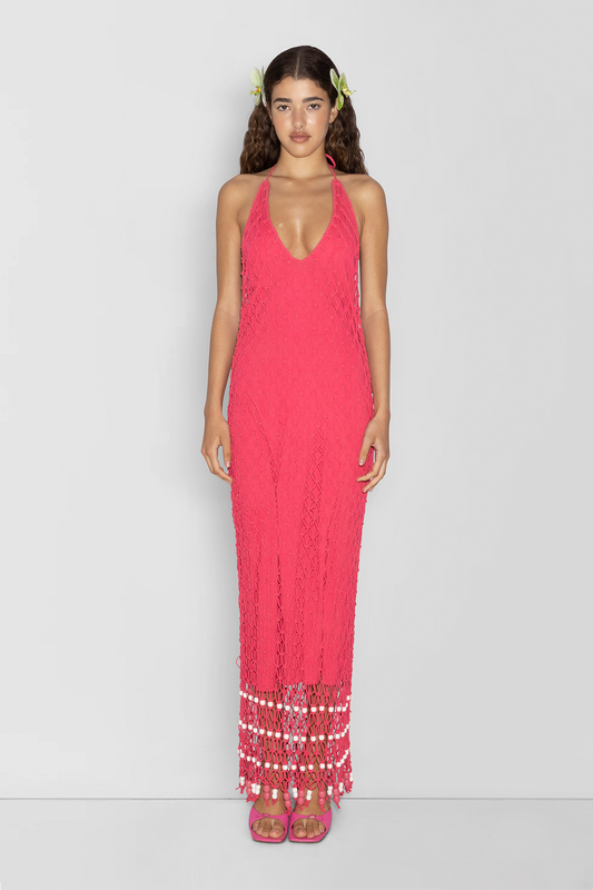 Reis Makramee-Maxikleid - Candy