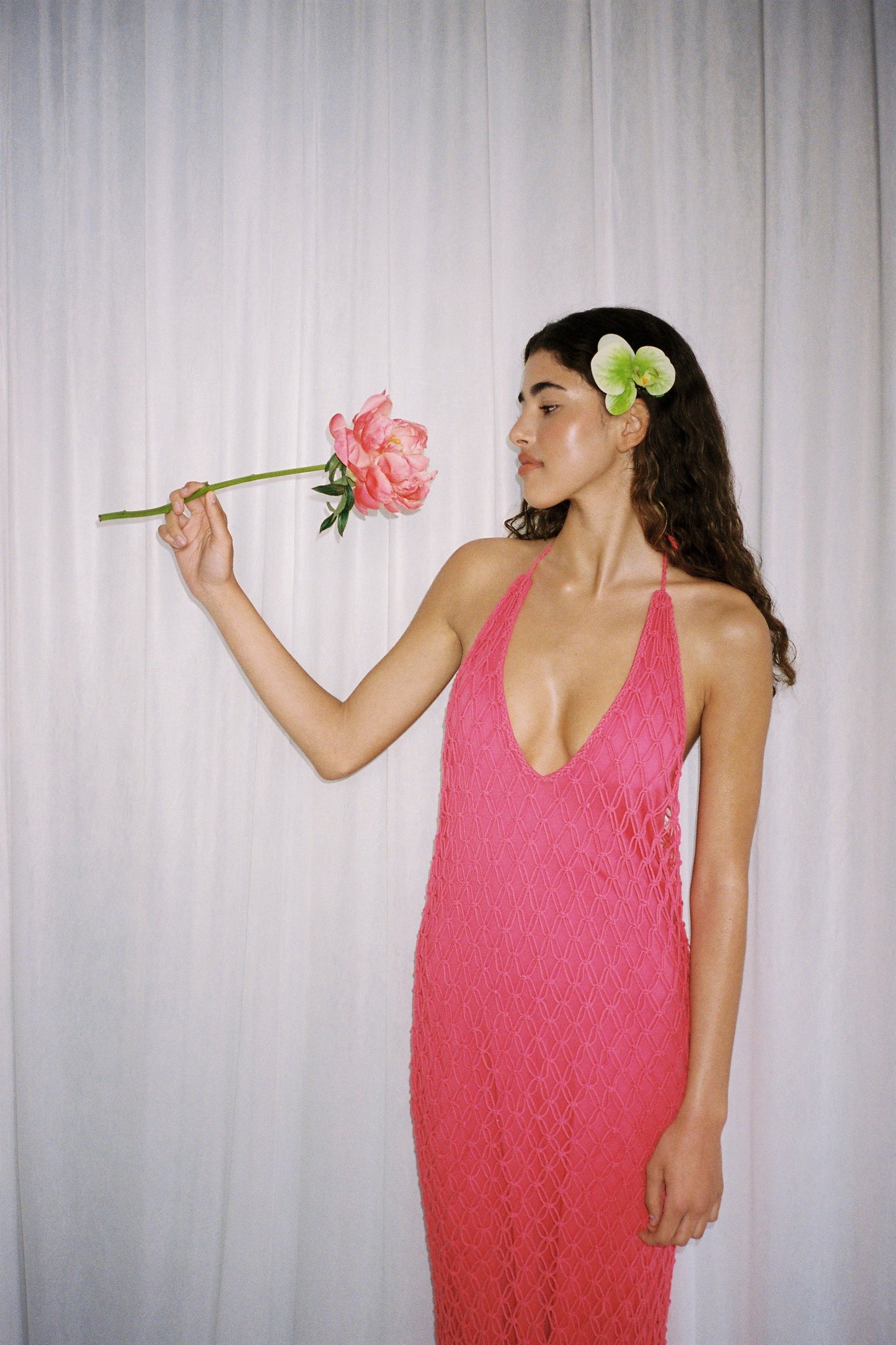 Reis Makramee-Maxikleid - Candy