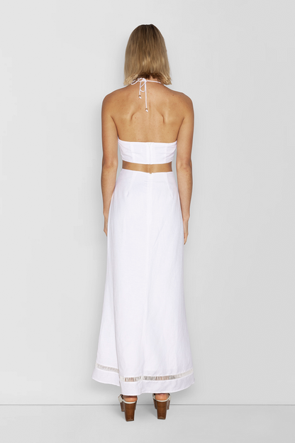 Cara Shell Maxikleid - Elfenbein