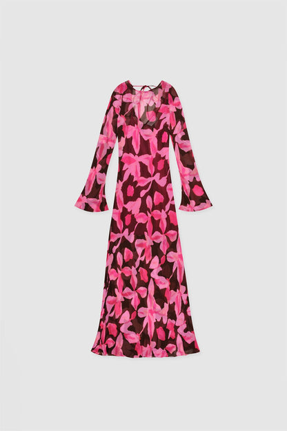 Lottie Maxikleid – Schokoladengeblümt