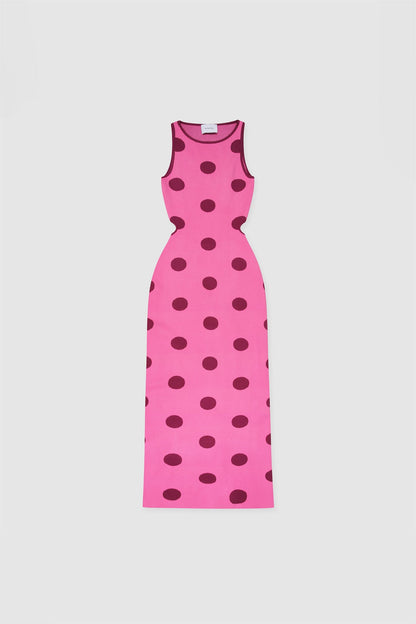 Mira Strick-Maxikleid – Candy Spot
