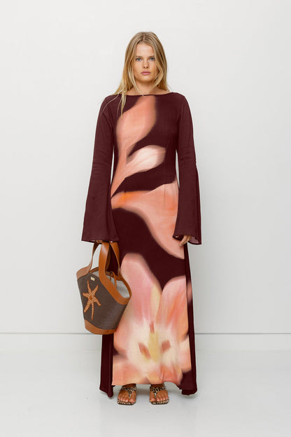 Leona Maxikleid - Kakaoblume