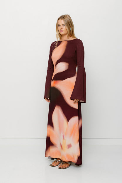 Leona Maxikleid - Kakaoblume