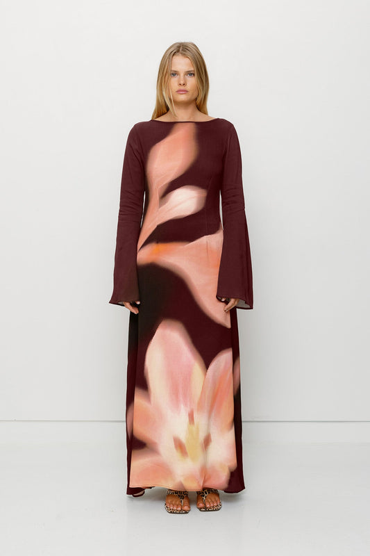 Leona Maxikleid - Kakaoblume