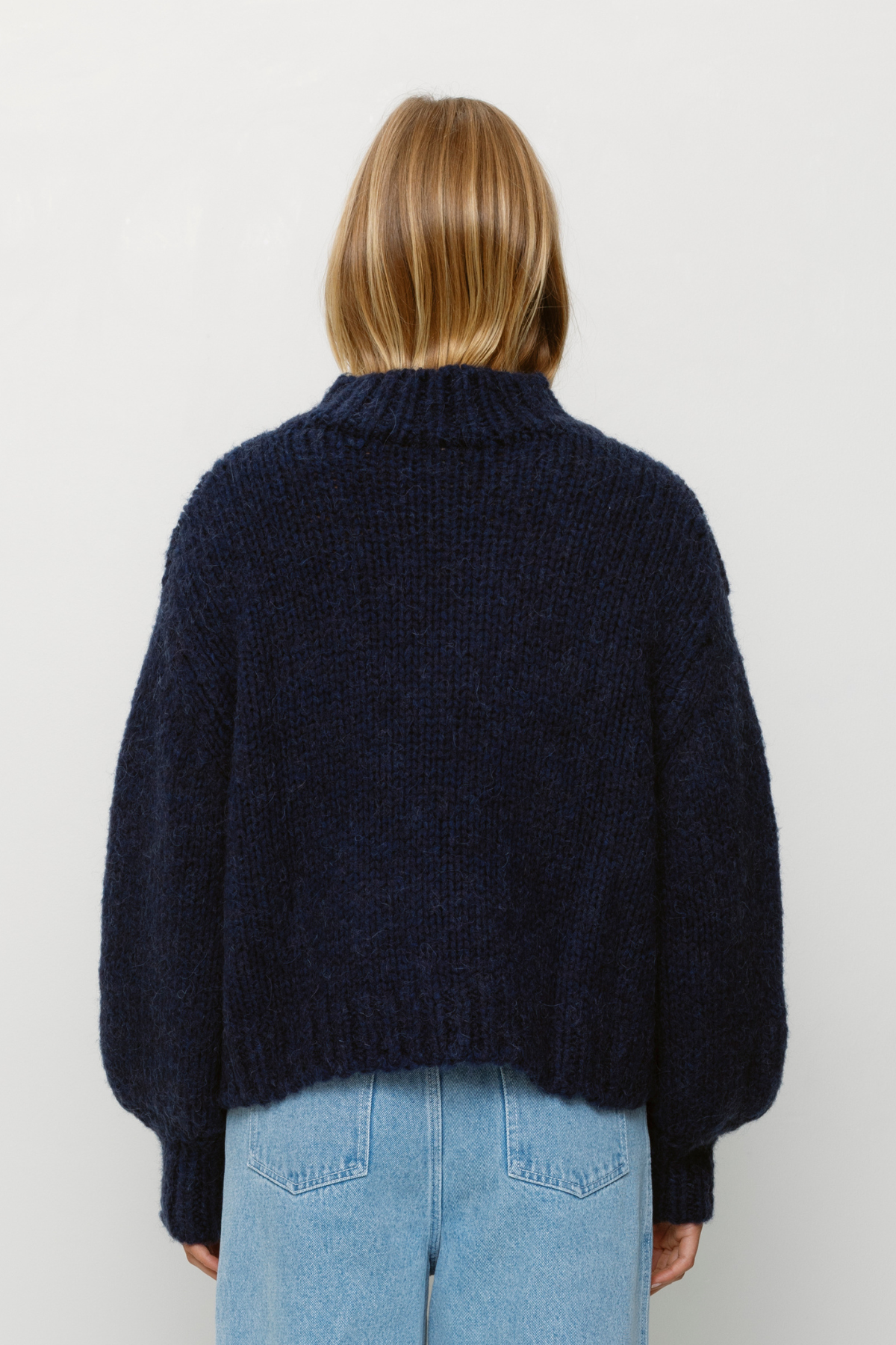 Soleil Strickpullover - Marineblaue Sonne