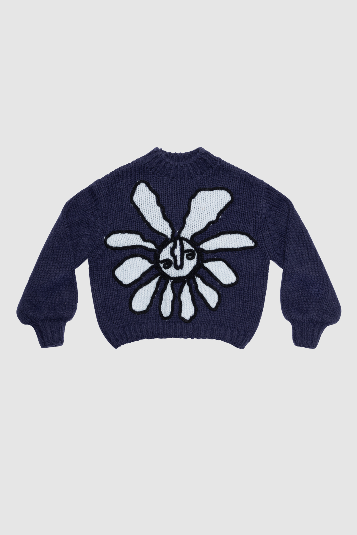 Soleil Strickpullover - Marineblaue Sonne