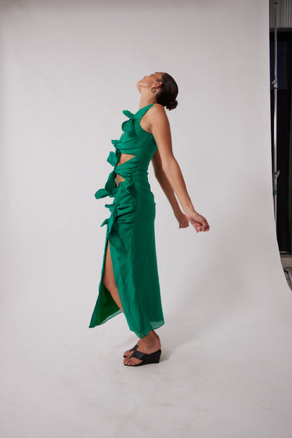 Allegra Midikleid - Smaragdgrün