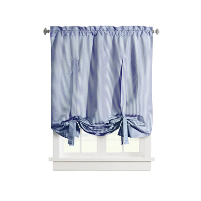 ThermaLogic Fenstervorhang-Set mit Streifen und Stangenaufsatz