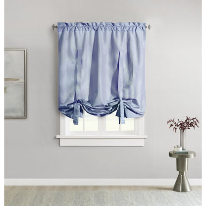ThermaLogic Fenstervorhang-Set mit Streifen und Stangenaufsatz