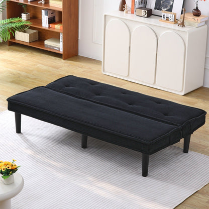 This 66-inch corduroy sofa bed can flexibly adapt to the living room, apartment and bedroom
