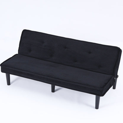 This 66-inch corduroy sofa bed can flexibly adapt to the living room, apartment and bedroom