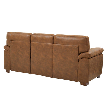 Three-Seat Leather Sofa - 30.5 D x 81 W x 34.5 H