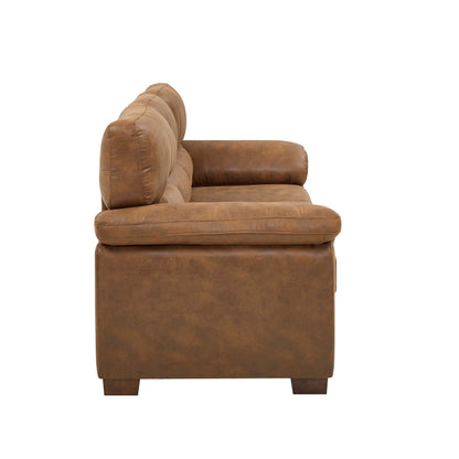 Three-Seat Leather Sofa - 30.5 D x 81 W x 34.5 H