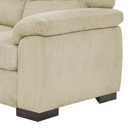 Three-Seat Leather Sofa - 30.5 D x 81 W x 34.5 H
