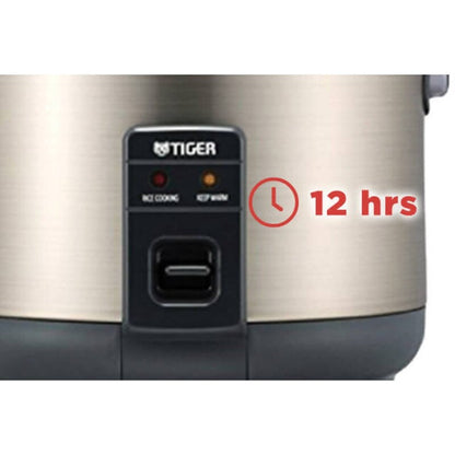 Tiger JNP-S55U-HU Reiskocher und -wärmer für 3 Tassen, Edelstahlgrau