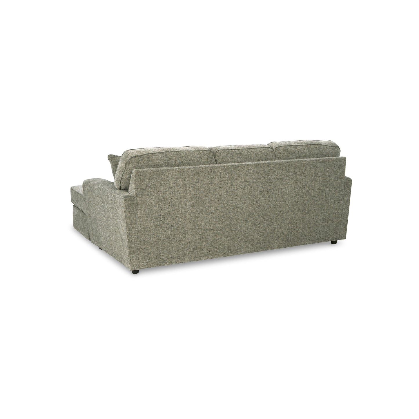 Timu L Shaped Sofa Chaise, 86 Inch, 2 Accent Pillows, Gray Polyester
