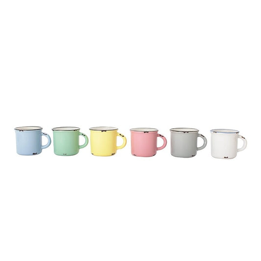 Tinware Espressotassen-Geschenkset, gemischtes 6er-Set