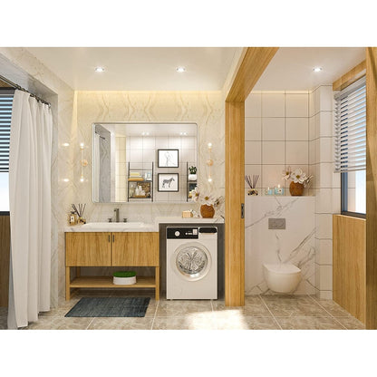TETOTE Moderner Badezimmer-Kosmetikspiegel mit Metallrahmen zur Wandmontage