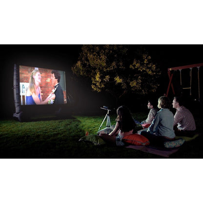 Total HomeFX 1500 Lumen Outdoor-Kino-Set mit aufblasbarer Leinwand