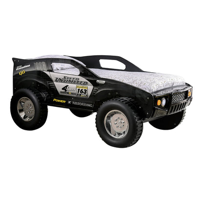 Toto Modernes schwarzes Twin-Geländewagen-Kinderbett mit Rädern von Furniture of America