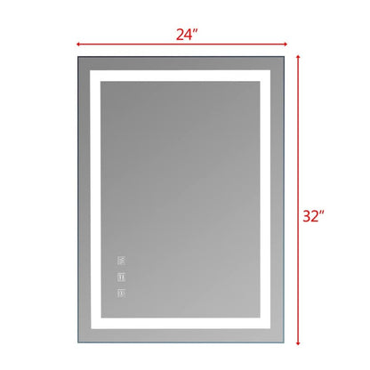 Touch-LED-Badezimmerspiegel, dreifarbige Dimmlichter