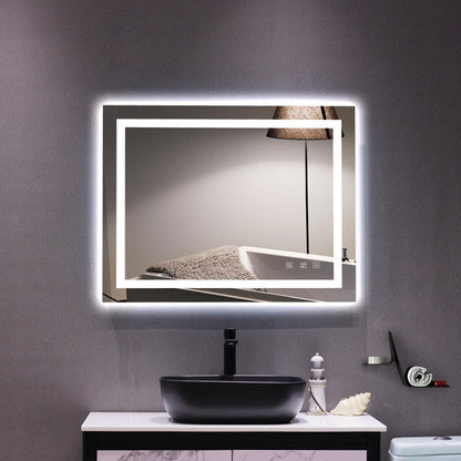 Touch-LED-Badezimmerspiegel, dreifarbige Dimmlichter