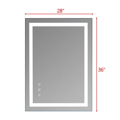 Touch-LED-Badezimmerspiegel, dreifarbige Dimmlichter