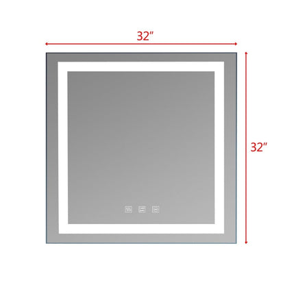 Touch-LED-Badezimmerspiegel, dreifarbige Dimmlichter