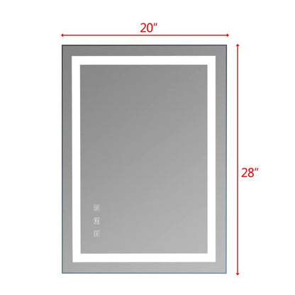 Touch-LED-Badezimmerspiegel, dreifarbige Dimmlichter