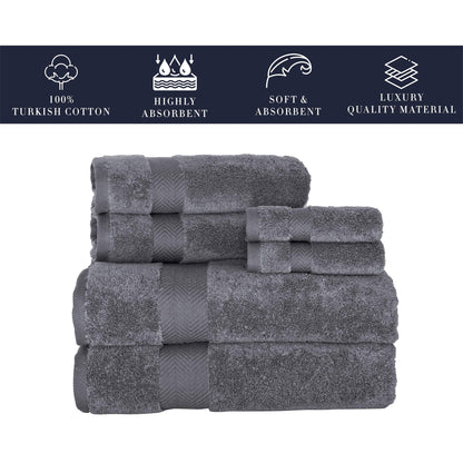 Towels Beyond Becci Handtuchset aus türkischer Baumwolle und schnelltrocknende, ultraweiche, super saugfähige Badetücher und 6er-Set