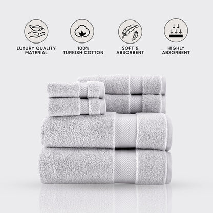 Towels Beyond Becci Handtuchset aus türkischer Baumwolle und schnelltrocknende, ultraweiche, super saugfähige Badetücher und 6er-Set