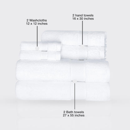 Towels Beyond Becci Handtuchset aus türkischer Baumwolle und schnelltrocknende, ultraweiche, super saugfähige Badetücher und 6er-Set