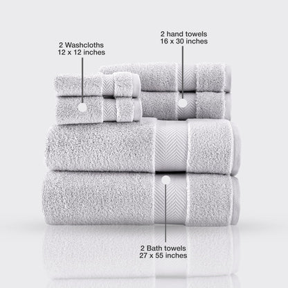 Towels Beyond Becci Handtuchset aus türkischer Baumwolle und schnelltrocknende, ultraweiche, super saugfähige Badetücher und 6er-Set