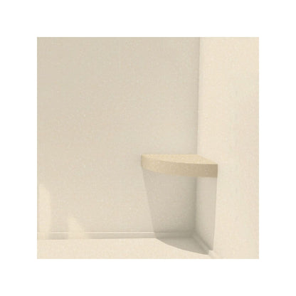 Transolid Studio Eck-Duschsitz aus massiver Oberfläche, wandmontiert, 35,6 x 35,6 cm, 14,5 x 14,25 x 3