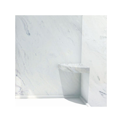Transolid Studio Eck-Duschsitz aus massiver Oberfläche, wandmontiert, 35,6 x 35,6 cm, 14,5 x 14,25 x 3