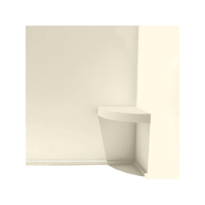 Transolid Studio Eck-Duschsitz aus massiver Oberfläche, wandmontiert, 35,6 x 35,6 cm, 14,5 x 14,25 x 3